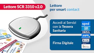 SCR 3310 v20  Lettore per Carta Identità Elettronica Tesera Sanitarie e Firma Digitale [upl. by Eelyrag]