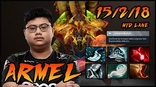 ARMEL SANDKING MID  THIS IS WHY PRO SPAM THIS HERO  Dota 2 Gameplay [upl. by Ahsiekat]