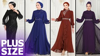 ModaSelvim Büyük Beden Abiye  Tesettür Abiyeler 2024  Plus Size Evening Dresses [upl. by Maltzman]