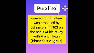 Pure Line in Plant Breeding  JRF Plant Science Question plantbreeding [upl. by Tally989]