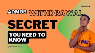 Admob Money Withdrawal Secrets You Need to Know [upl. by Gilberta233]