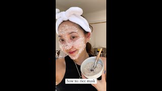 How To Make Korean Rice Mask At Home  great for uneven skin tone amp brightening 🍚 shorts [upl. by Wilkie]