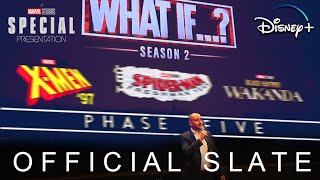 MARVEL STUDIOS OFFICIAL 2024 PHASE 5 SLATE ANNOUNCEMENT Full Panel Release Dates and Breakdown [upl. by Reinold154]