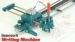 Writing Machine Robot Science Project  Arduino Project for Beginners [upl. by Tedra436]