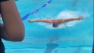 Nathan Adrian swimming 50 yards butterfly at US Masters Swimming Spring Nationals 2023 [upl. by Mattah]