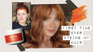 OVERTONE REVIEW  DYEING MY RED HAIR FOR THE FIRST TIME EVER  Lydia Murphy [upl. by So]