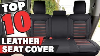 Best Leather Seat Cover In 2024  Top 10 Leather Seat Covers Review [upl. by Ahsemac]