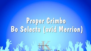 Proper Crimbo  Bo Selecta avid Merrion Karaoke Version [upl. by Alracal353]