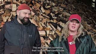 Brian and Danielle from BampR TREE FARM  The RCA480 Firewood Processors [upl. by Kall]