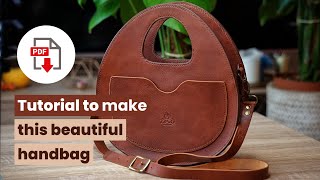 Making The Egg Handbag  Leather Bag Pattern Step by Step [upl. by Nedarb]