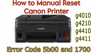 How to manual reset canon G4010 printer [upl. by Fusuy751]