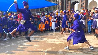 Buland khalsa gatka marital arts demonstration  Nagar kirtan sikh martial arts [upl. by Shipman800]