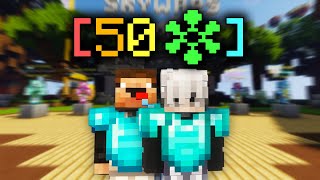 Hitting 50🌟 in Skywars w Infernally [upl. by Attirb]