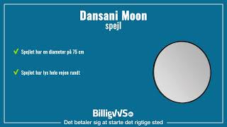 Dansani Moon spejl Ø75 cm sort EAN 5713804263728 [upl. by Onez]