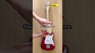 How To Change Your Loog Electric Guitar Strings Easily [upl. by Fachini]