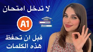 لا تدخل امتحان A1 قبل ان تحفظ هذه الكلمات الجزء الأول 📚🇩🇪 [upl. by Litton]