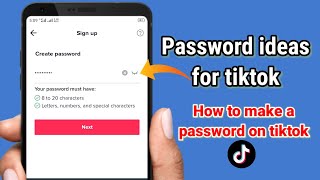 Tiktok password ideas  passwords for tiktok  How to make a password on tiktok [upl. by Nyrok]