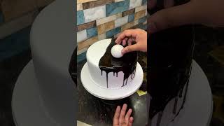 Black Forest Ball Cake Decorating cake ytshorts cakedecoration cakedesign cakes viralshort [upl. by Boothman]