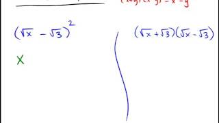 Special products of radical expressions Conjugates and squaring [upl. by Sama61]