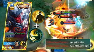 KHUFRA BEST ROTATION IN SOLO RANK 🔥 KHUFRA GAMEPLAY BEST BUILD 2023 MLBB [upl. by Eahc]