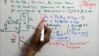 Transistor Load Line and Quiescent Point  Numericals [upl. by Timothea784]