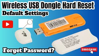 Dongle Not Working or Forget Your wifi password Watch Wireless 4G Dongle Stick Hard Reset Process [upl. by Ayalat325]