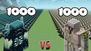 1000 Wardens Vs 1000 Iron Golems  Minecraft [upl. by Yoo12]