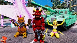 DEVIL FREDDYS RAMPAGE GTA 5 Mods FNAF RedHatter [upl. by Ayarahs654]