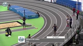 Womens 400m Final I NEC Indoor Track and Field Championships [upl. by Asfah744]