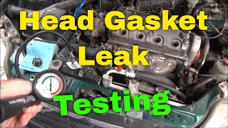 Honda Head Gasket Leak Testing Using Coolant Pressure Tester [upl. by Aitetel]