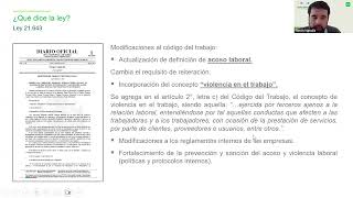 Implementación de la Ley Karin y el protocolo de prevención del acoso sexual y violencia laboral [upl. by Milla]