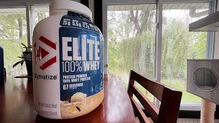 Dymatize Elite 100 Whey Protein Powder  First Impressions [upl. by Htnnek]