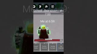 me when Im late for school shorts roblox thestrongestbattlegrounds memes [upl. by Aniat]