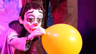 Clown Marionette Puppet Show  Helio with Balloon  Scott Land Puppeteer [upl. by Ayamahs]