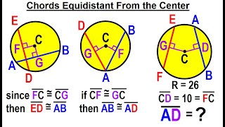 Geometry  Ch 6 Circles 11 of 39 Chords Equidistance From the Center [upl. by Petit]