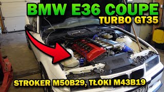 BMW e36 Coupe Turbo Stroker m50  strojenie DET3 chiński wastegate [upl. by Ernesta912]