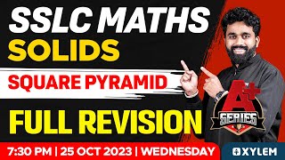 SSLC Maths  Solids  Square Pyramid  Full Revision  Xylem SSLC [upl. by Sacttler]