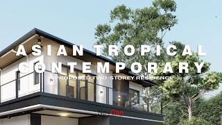 Asian Tropical Contemporary  2 Storey House [upl. by Nolyarb]