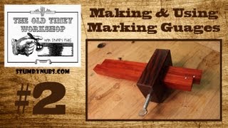 Making amp using homemade wood marking gauges Stumpy Nubs OldTimey Woodworking 2 [upl. by Mirna]