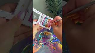 Mixing Rainbow Makeup Into Clear Slime [upl. by Lorens375]