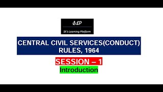 Introduction amp Analysis  CCSConduct Rules 1964  Session 1 [upl. by Annas]