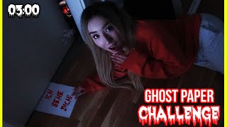 SPIELE nicht alleine GHOST PAPER Ritual Challenge zu HAUS vor HALLOWEEN am 1 Oktober 3 Uhr nachts [upl. by Fanchon16]