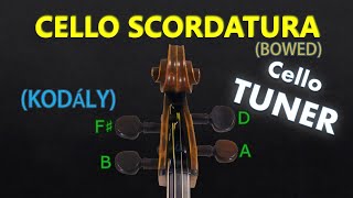 Cello Tuner  KODÁLY Scordatura Tuning Bowed A440 [upl. by Acinonrev]