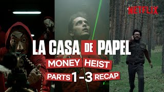 Money HeistLa Casa de Papel Parts 13  Official Recap [upl. by Lledualc]