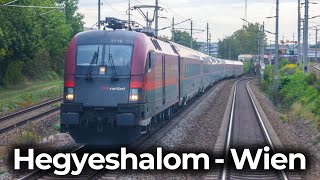 ÖBB Railjet Xpress  RJX 68  4K Führerstandsmitfahrt Hegyeshalom  Wien  Ostbahn – Raaber Ostbahn [upl. by Eissen]