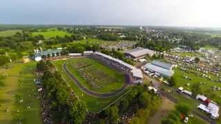 Glengarry Highland Games 2014  Massed bands  aerial video [upl. by Ecinhoj]