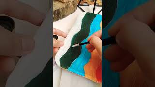 DIYhow to convert a disposable palm leaf plate into frame bestoutofwaste [upl. by Ellehciram]