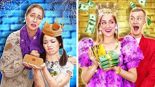 HOW TO BECOME A PRINCESS  Funny Rich vs Broke School Situations by 123 GO GLOBAL [upl. by Eeniffar]