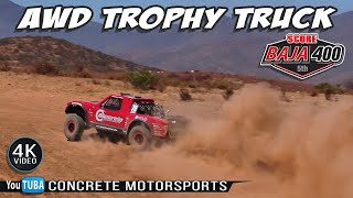 AWD Trophy Truck  Concrete Motorsports  Baja 400 2024  4K [upl. by Ayal766]