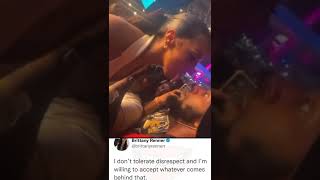 Brittany Renner and concert goer throw water on each other [upl. by Gnak567]